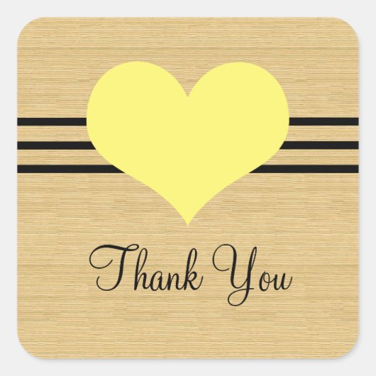 Woodgrain Mod Herzlichen Dank Ihnen Aufkleber, Gel Quadratischer Aufkleber (Vorderseite)