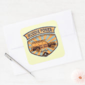 Woodie Wagon Quadratischer Aufkleber (Umschlag)