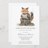 Woodland Adventure Baby Shower Einladung (Vorne/Hinten)