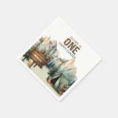 Woodland Adventure Camper Birthday Napkins Serviette (Ecke)