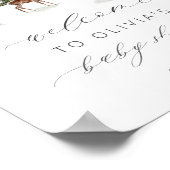 Woodland Adventure erwartet Baby Shower Begrüßung Poster (Ecke)