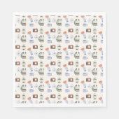 Woodland Adventure erwartet Camping Baby Shower Serviette (Vorderseite)