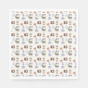 Woodland Adventure erwartet Camping Baby Shower Serviette
