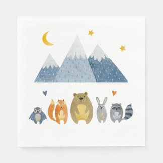 Woodland Adventure Night Sky Party Napkins Serviette