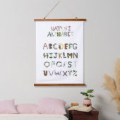 Woodland Alphabet ABC Kinderzimmer Dekoration | Na Wandteppich Mit Holzrahmen (Schlafzimmer)