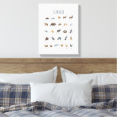 Woodland Alphabet Animal ABC Leinwanddruck (Insitu (Schlafzimmer))