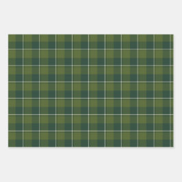 Woodland and Evergreen Plaid Geschenkpapier Set