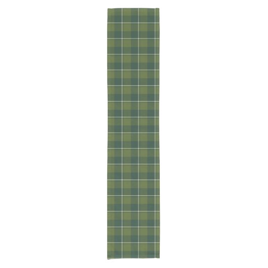 Woodland and Evergreen Plaid Kurzer Tischläufer (Vorderseite)