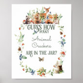 Woodland Animal Adventure Baby Dusche Tierspiel Poster (Vorne)