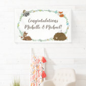 Woodland Animal Baby Dusche Banner (Insitu)
