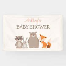 Woodland Animal Baby Dusche Banner Forest Niedlich