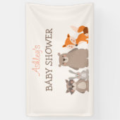 Woodland Animal Baby Dusche Banner Forest Niedlich (Vertikal)