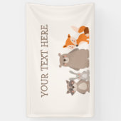 Woodland Animal Baby Dusche Banner Forest Niedlich (Vertikal)