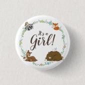 Woodland Animal Baby Dusche Button (Vorderseite)