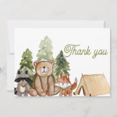 Woodland Animal Baby Dusche Danke Karte (Vorderseite)