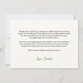 Woodland Animal Baby Dusche Danke Karte (Rückseite)