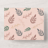 Woodland Animal baby Dusche Einladung, Boho All In One Einladung (Rückseite)