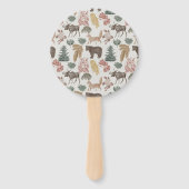 Woodland Animal Baby Dusche Fächer (Rückseite)