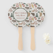 Woodland Animal Baby Dusche Fächer (Vorne und Hinten)