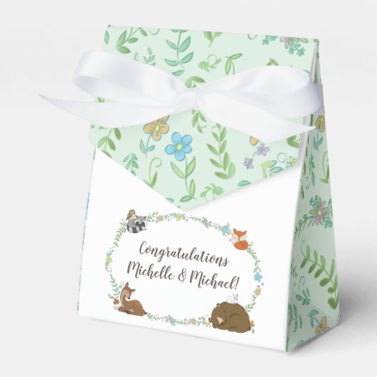 Woodland Animal Baby Dusche Geschenkschachtel (Vorderseite)