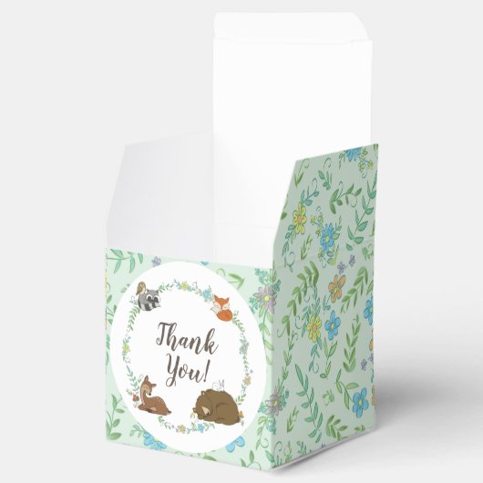 Woodland Animal Baby Dusche Geschenkschachtel (Geöffnet)