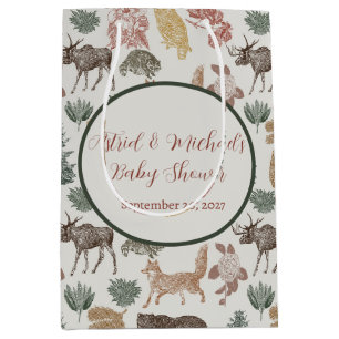 Woodland Animal Baby Dusche Mittlere Geschenktüte