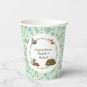 Woodland Animal Baby Dusche Pappbecher (Rückseite)