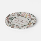 Woodland Animal Baby Dusche Pappteller (Schrägansicht)