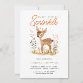 Woodland Animal Baby Dusche Sprinkle Einladung (Vorderseite)