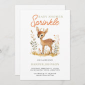 Woodland Animal Baby Dusche Sprinkle Einladung (Vorne/Hinten)