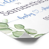 Woodland Animal Baby Dusche Willkommenspender Poster (Ecke)