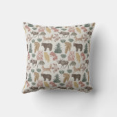 Woodland Animal Baby Pillow Rustic Kinderzimmer De Kissen (Rückseite)