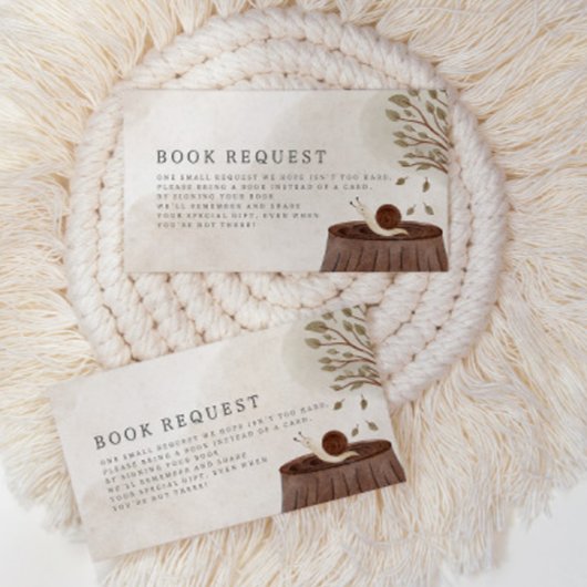 Woodland Animal Baby Shooting Books for Baby Begleitkarte