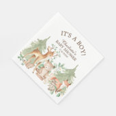 Woodland Animal Baby Shooting Paper Napkins Serviette (Ecke)