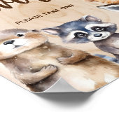 Woodland Animal Baby Shower Liebling Schild (Ecke)