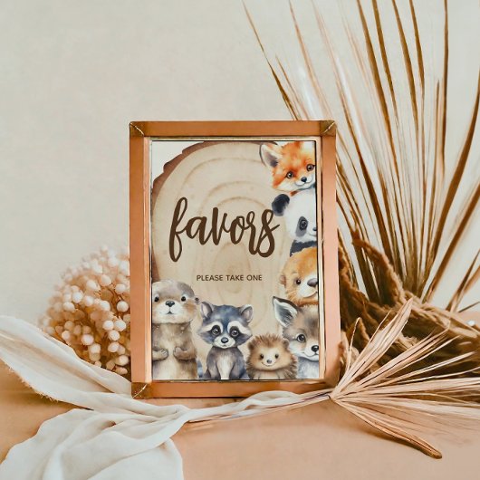 Woodland Animal Baby Shower Liebling Schild