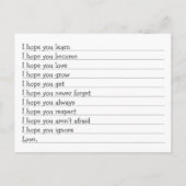 Woodland Animal Babydusche, Babywünsche Hinweiskarte (Rückseite)