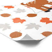 Woodland Animal Babydusche / Geburtstagsparty Poster (Ecke)