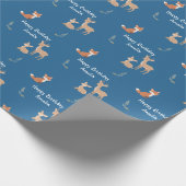  Woodland Animal Birthday Personalized  Geschenkpapier (Ecke)