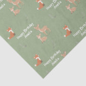  Woodland Animal Birthday Personalized  Seidenpapier (Detail)