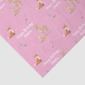  Woodland Animal Birthday Personalized  Seidenpapier (Detail)