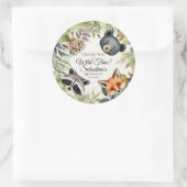 Woodland Animal Birthday Vielen Dank Runder Aufkleber (Tasche)