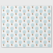 Woodland Animal Blue Heißluftballon Geschenkpapier (Flach)