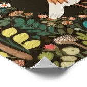 Woodland Animal Boho Floral Triptych Poster (Ecke)