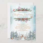 Woodland Animal Christmas Party Einladung (Vorderseite)