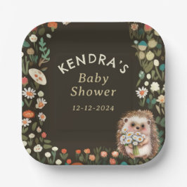 Woodland Animal Daisy Blume Babydusche Pappteller