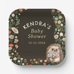 Woodland Animal Daisy Blume Babydusche Pappteller