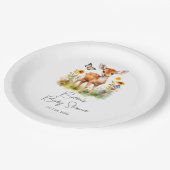 Woodland Animal Deer Baby Dusche Pappteller (Schrägansicht)