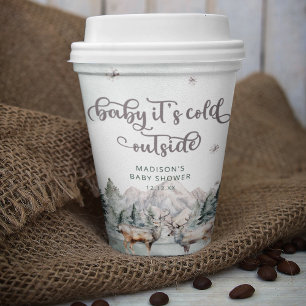 Woodland Animal Deh Winter Baby Duschpapier Tassen Pappbecher
