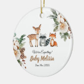 Woodland Animal erwarten wir Eltern Keramik Ornament (Links)